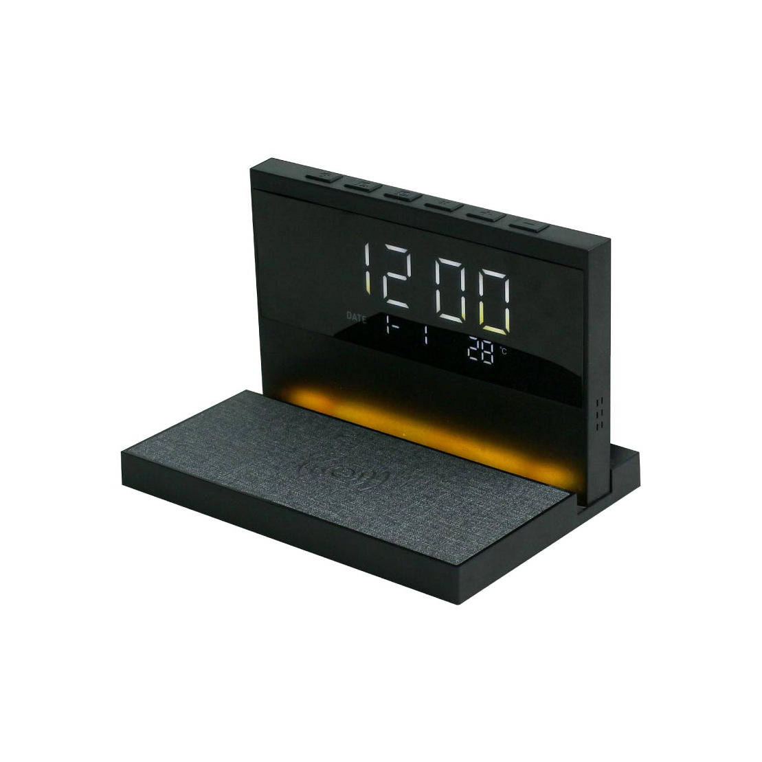 Alarm Clock, 15W Wireless Charger & Night Light