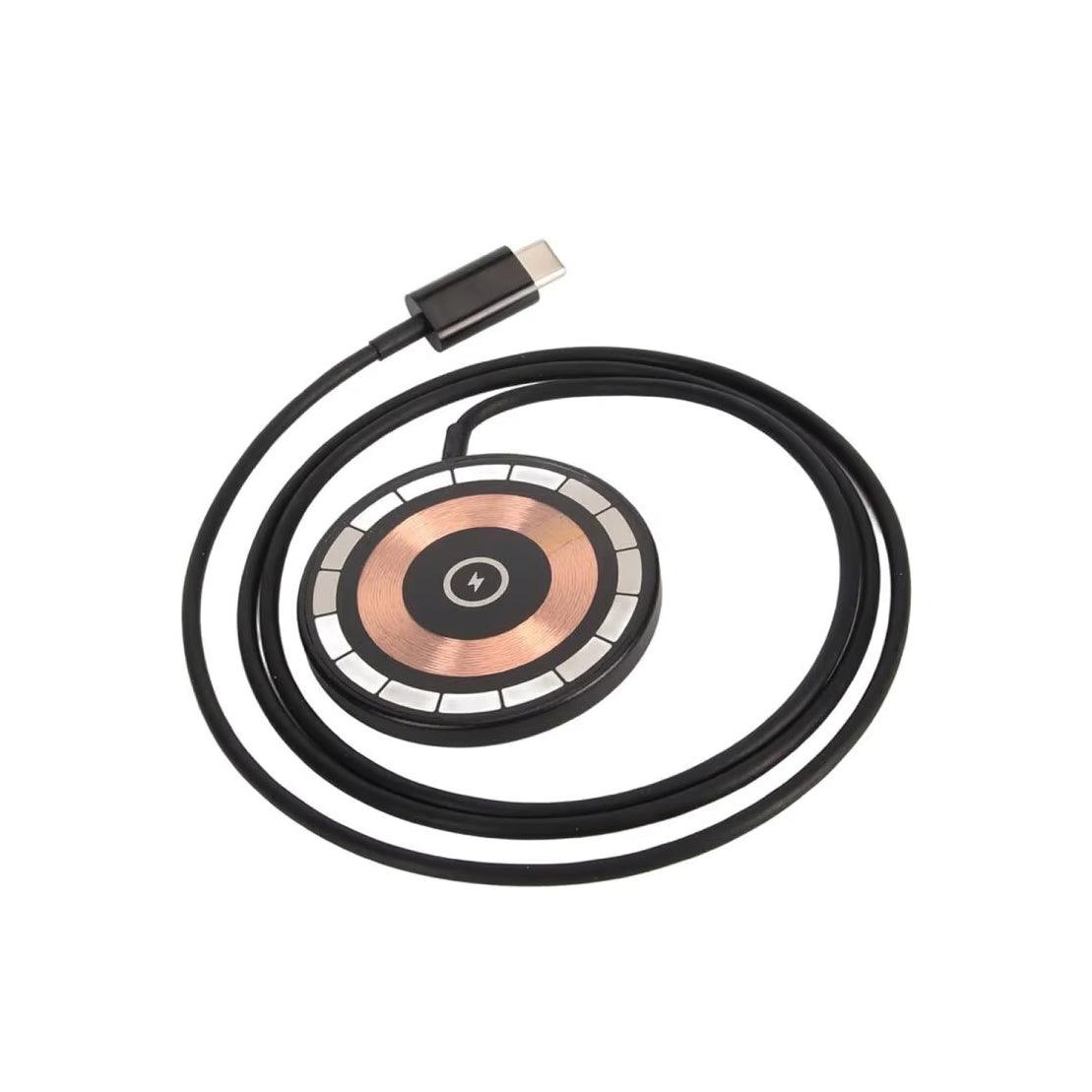 Round Magnetic 15W Fast Wireless Charger Type C