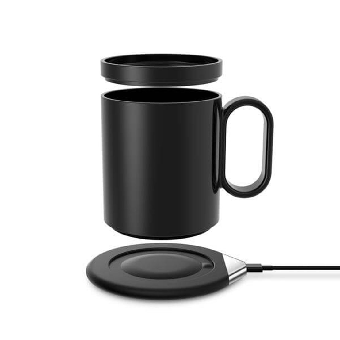 Smart Mug Warmer With Wireless Charger -Black