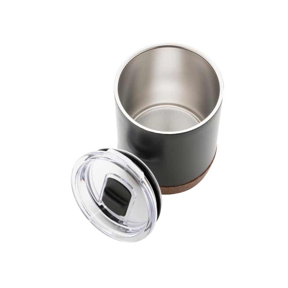 Vacuum Mug With Cork Base Black
