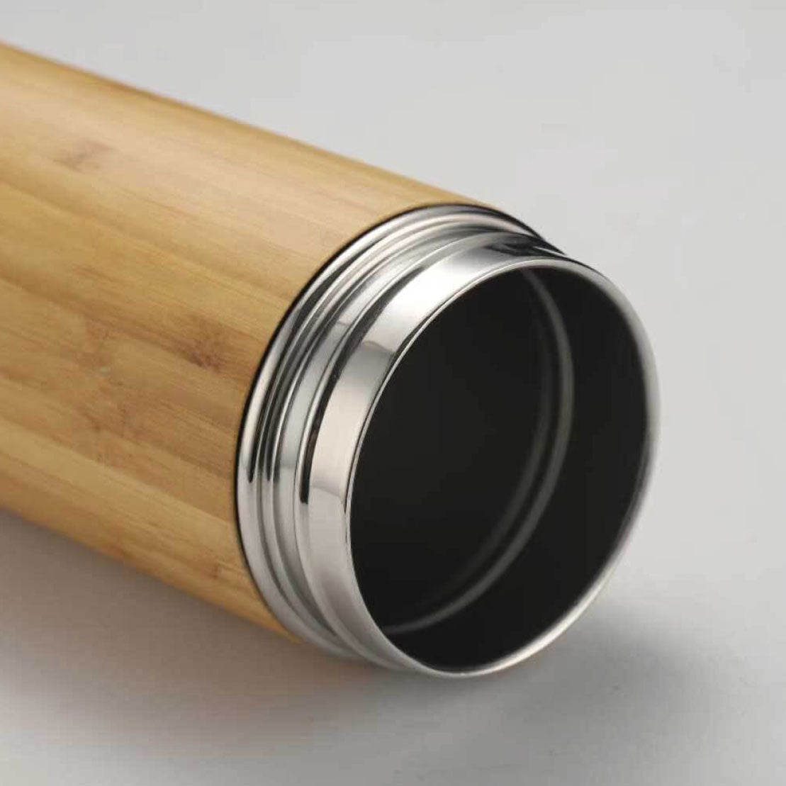 Bamboo Flask with Temperature Display