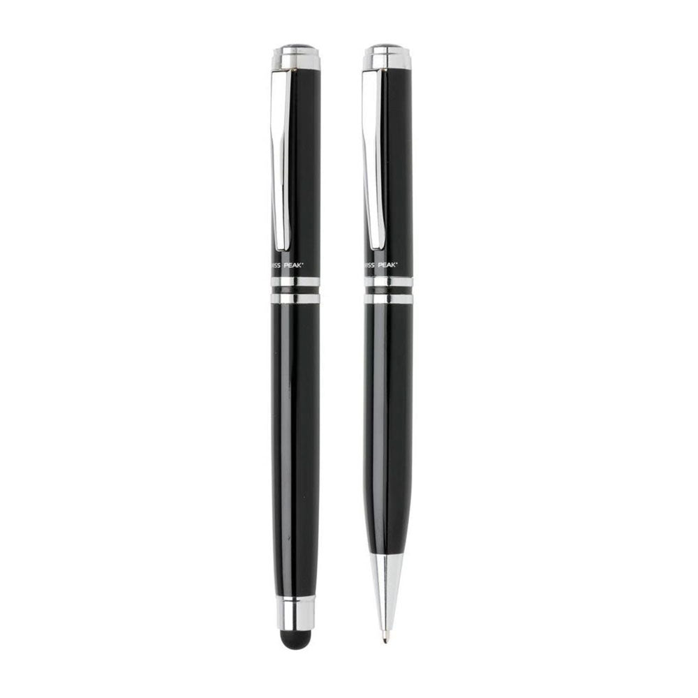 Swiss Peak Executive Pen Set - Black/Silver