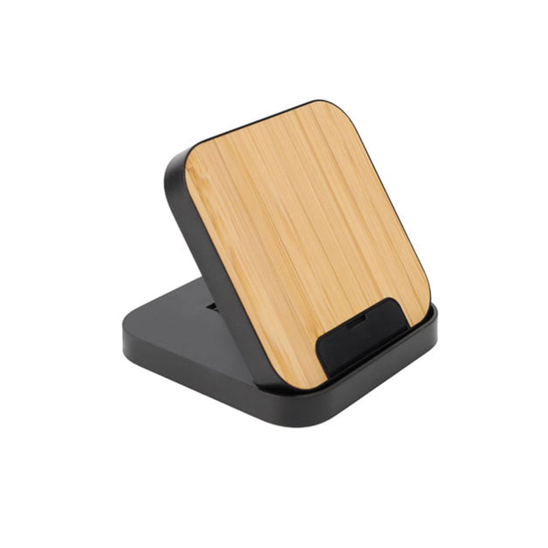 Mini Fold Wireless Charger Phone Holder cum Bamboo