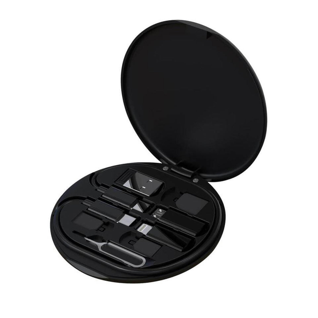 Recycled 15W wireless Charger Multi-Cable Set Black