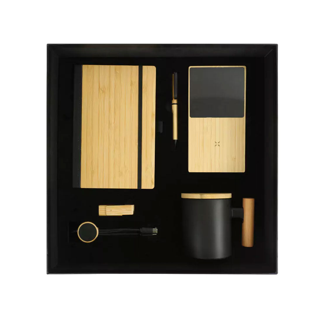 Bamboo Gift Sets in Black Cardboard