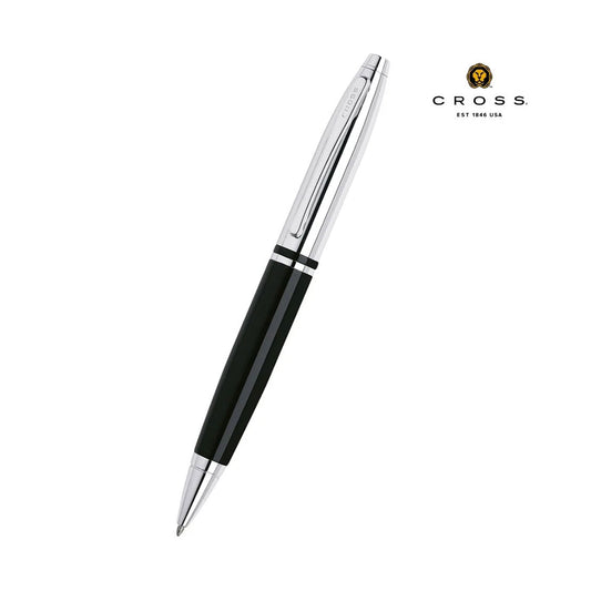 Cross Calais™ Chrome/Black Lacquer with Polished Chrome Appointments Ballpoint Pen