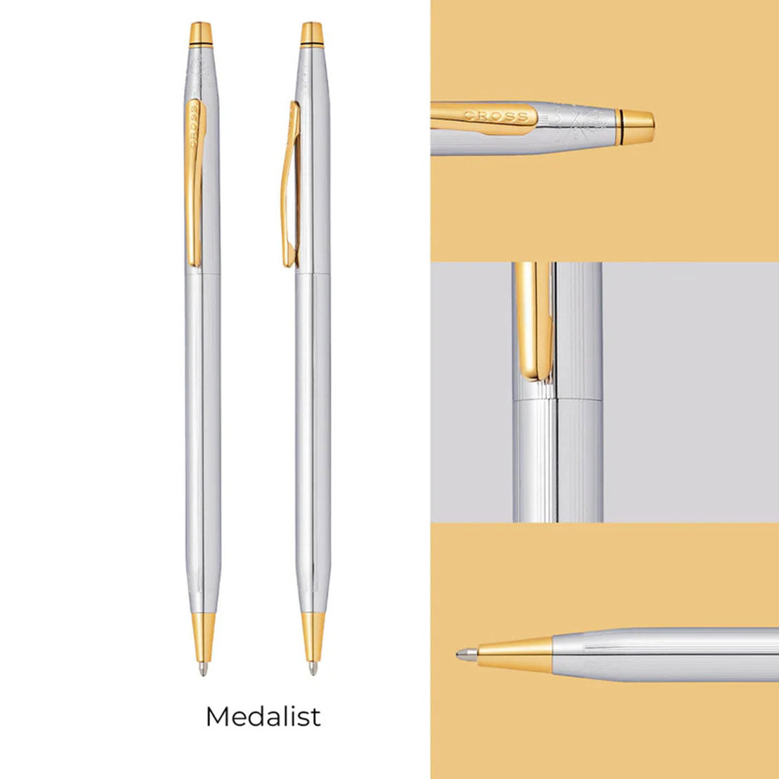 Cross Classic Century® Medalist® Chrome with 23KT Gold Plated Appointments Ballpoint Pen