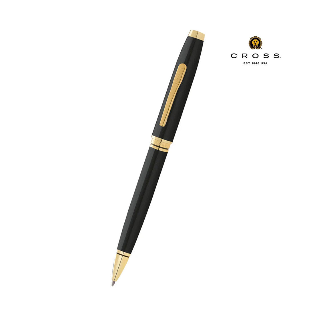 Cross Coventry Classic Black Lacquer with Gold Tone Appointments Ballpoint Pen