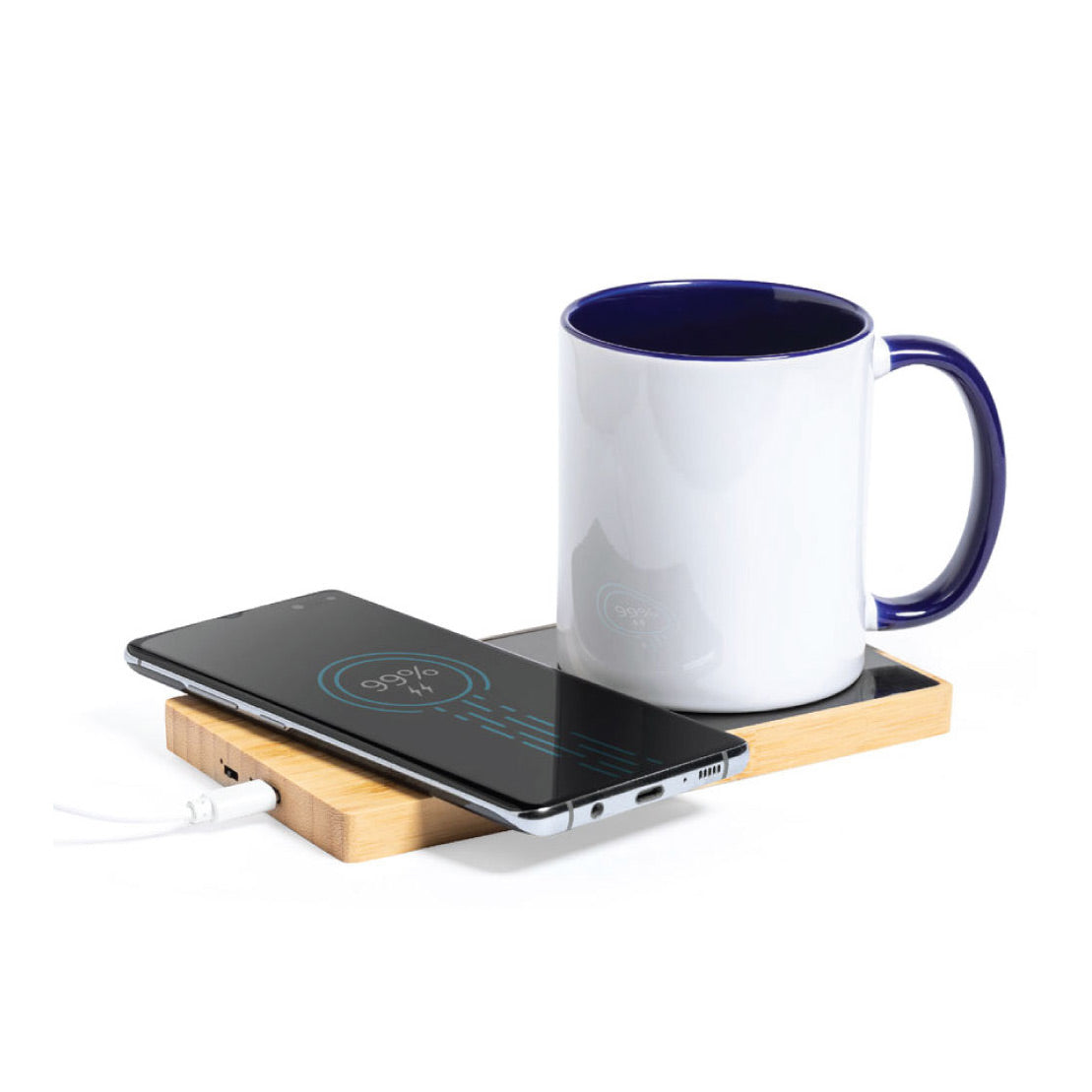 Eco Friendly Wireless Charger With Mug Warmer 10W Type- C