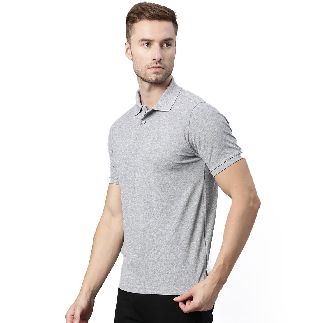 Euroblair Polo T Shirt - Grey Light Melange