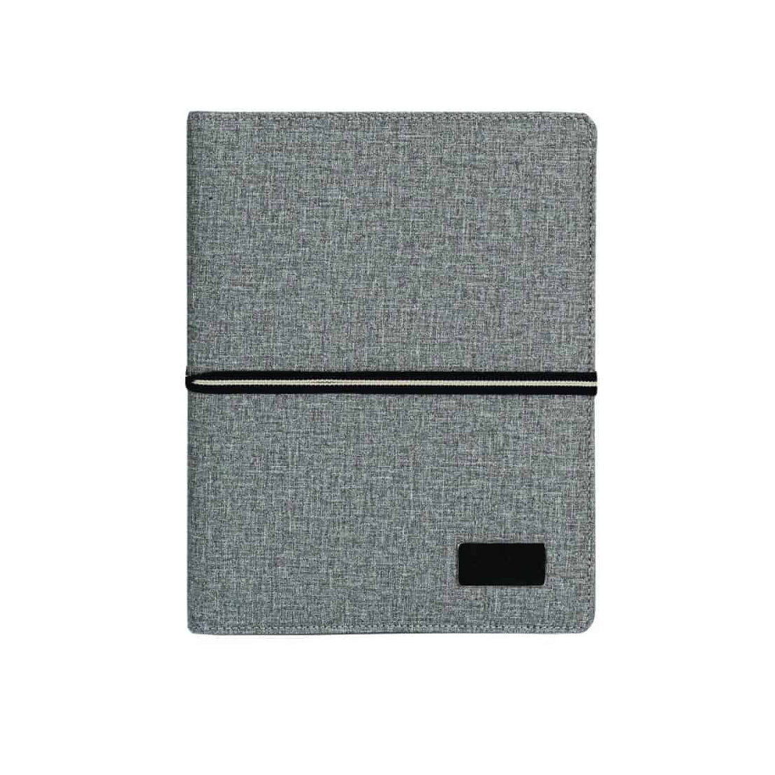 Giftology-A5-Notebook Organiser With 10000mAh Powerbank Grey