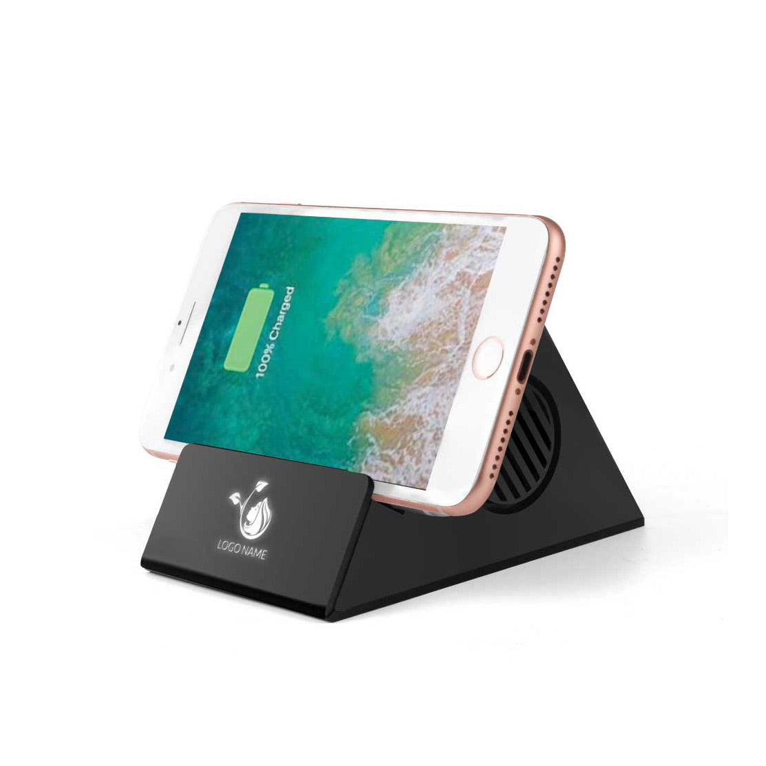 Light-up Logo Bluetooth Speaker 5W Wireless Charger