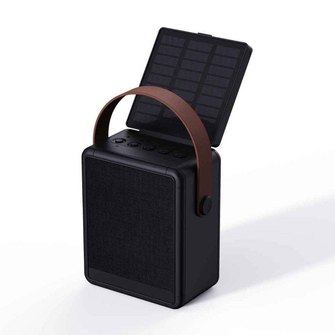 Recycled Solar Speaker Lamp Black