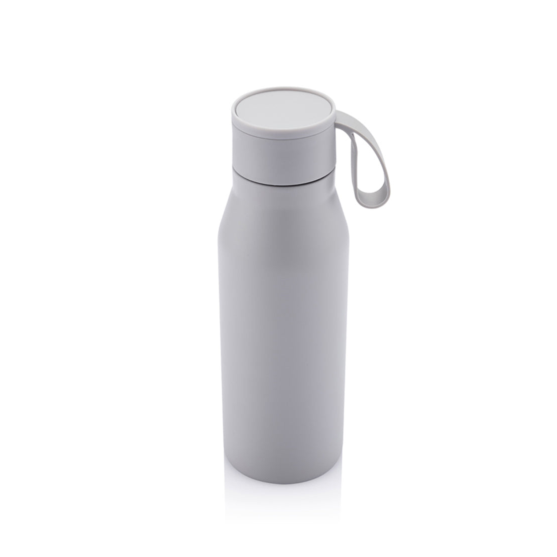 Recycled Stainless Steel Vacuum Bottle With Loop Grey