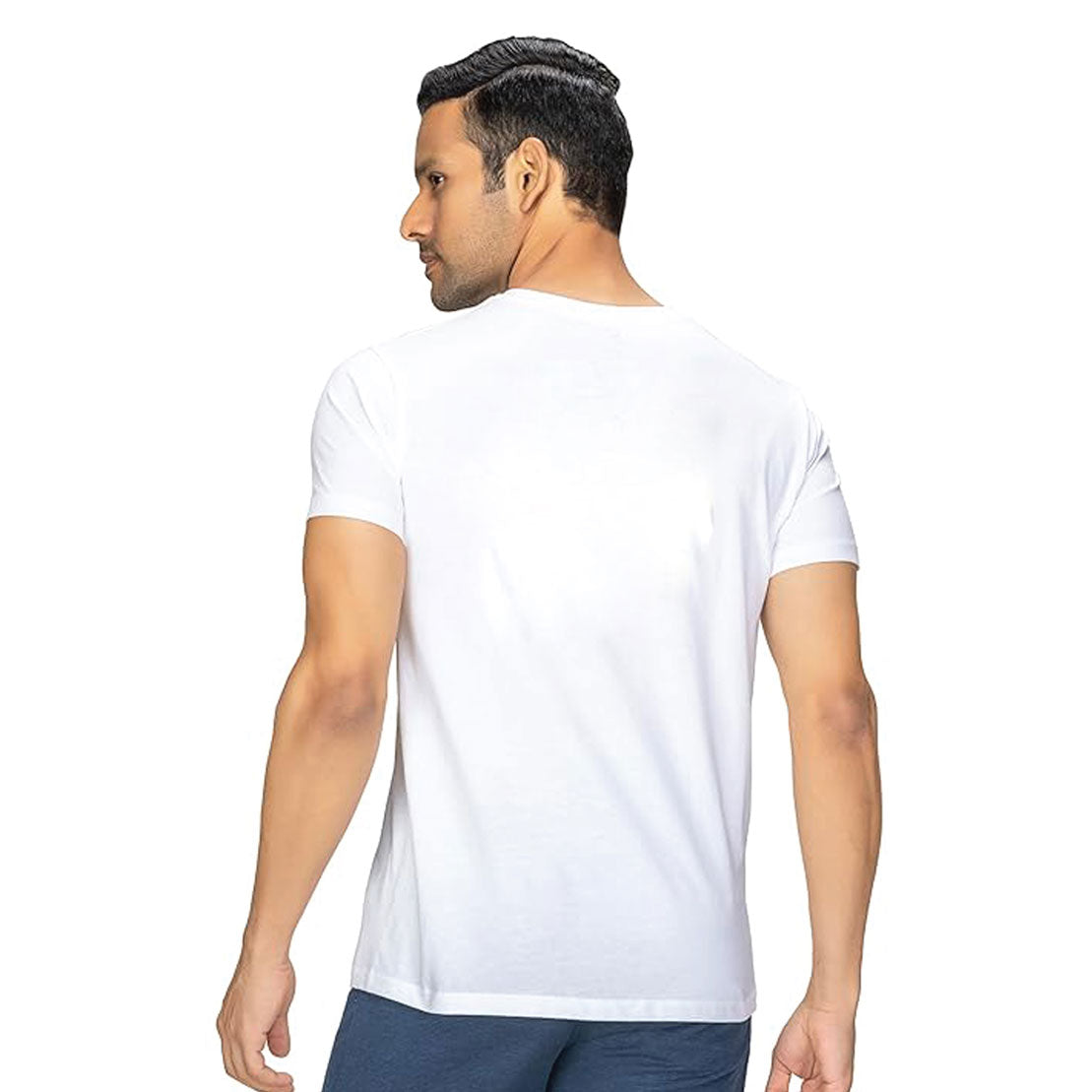 White Round Neck Tshirt - 100% Cotton